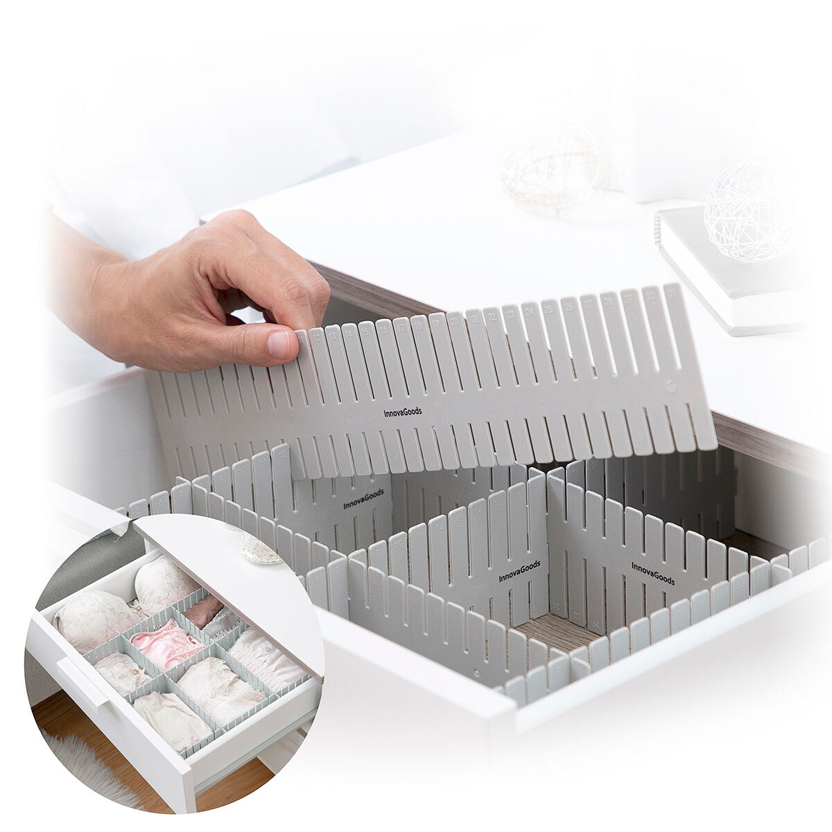 Regulowany organizer do szuflad Condor InnovaGoods — 16 elementów