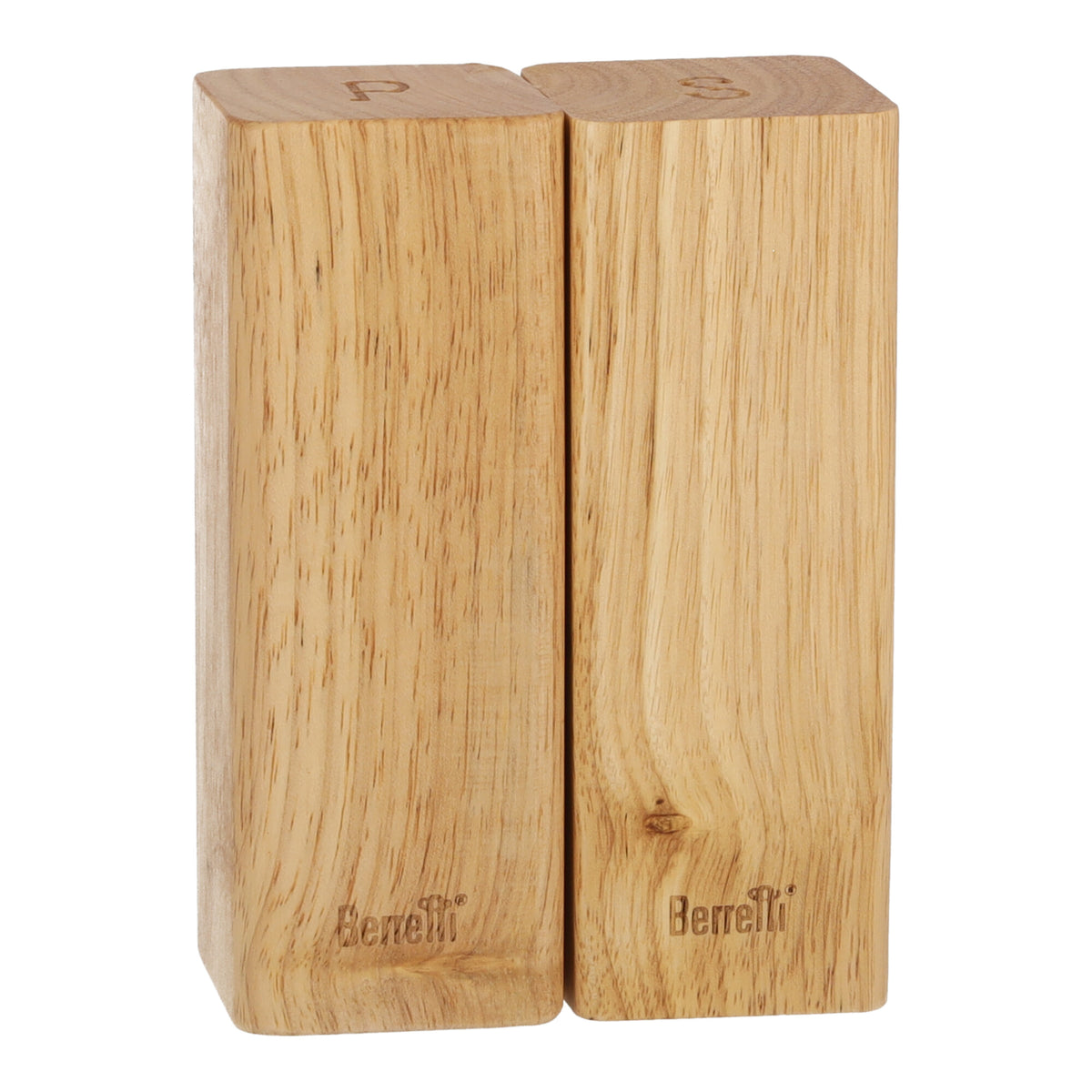 BERRETTI solniczka i pieprzniczka drewno kauczukowe 5,5x5,5x15 cm