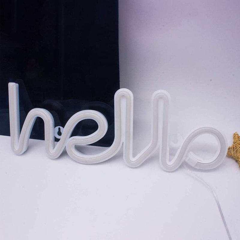 Dekoracyjna lampka neonowa LED- hello 2