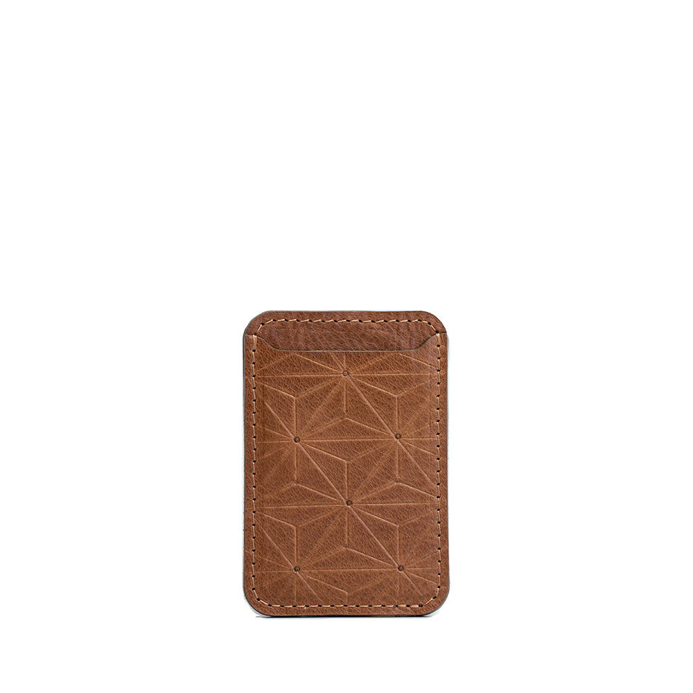 Leather Wallet compatible with MagSafe - Geometric Flower-2