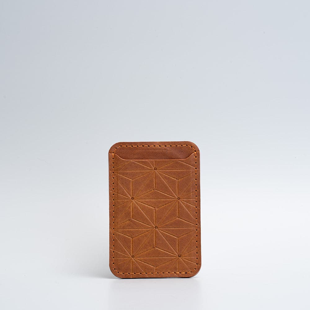 Leather Wallet compatible with MagSafe - Geometric Flower-6