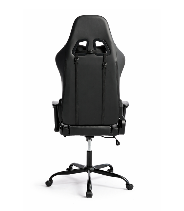 Ergonomiczny Obrotowy Fotel Gamingowy Czarny Z Podnóżkiem Fotel Biurowy