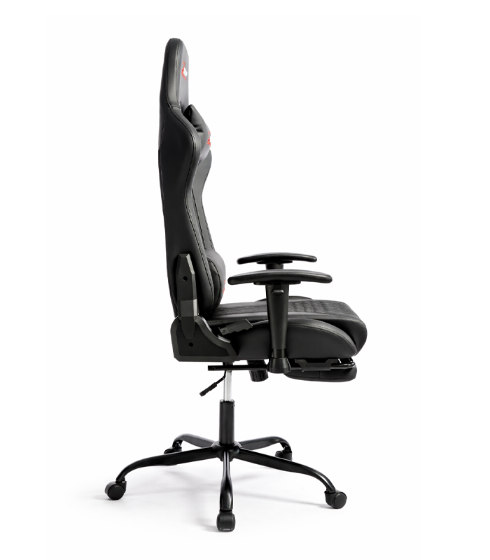 Ergonomiczny Obrotowy Fotel Gamingowy Czarny Z Podnóżkiem Fotel Biurowy