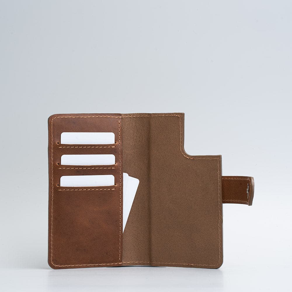 Leather Folio Wallet for iPhone 12 Series with MagSafe on magnet closure (SALE)-1