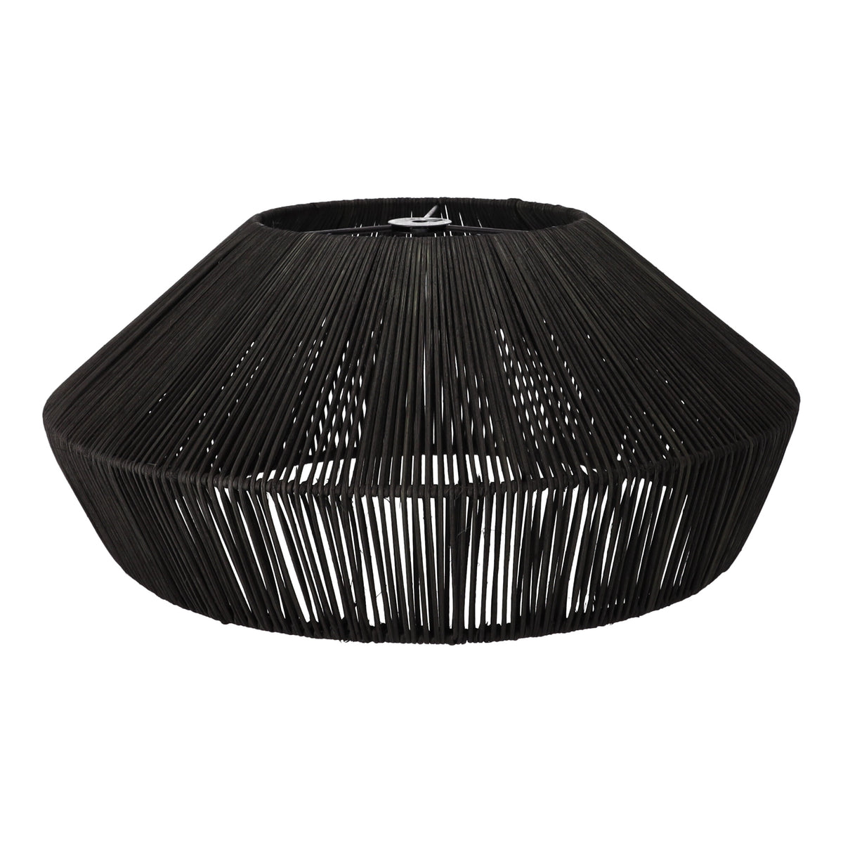 Lampa naturalna rattanowa wisząca - 50 cm (czarna)