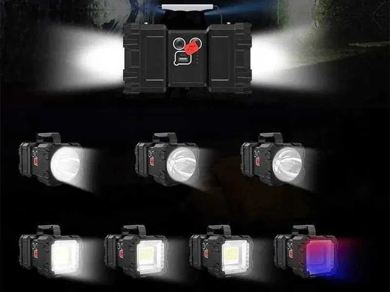 Latarka Led Mocna Akumulatorowa Dwustronna Powerbank Wodoodporna