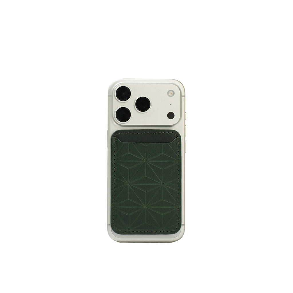 Leather Wallet compatible with MagSafe - Geometric Flower-0