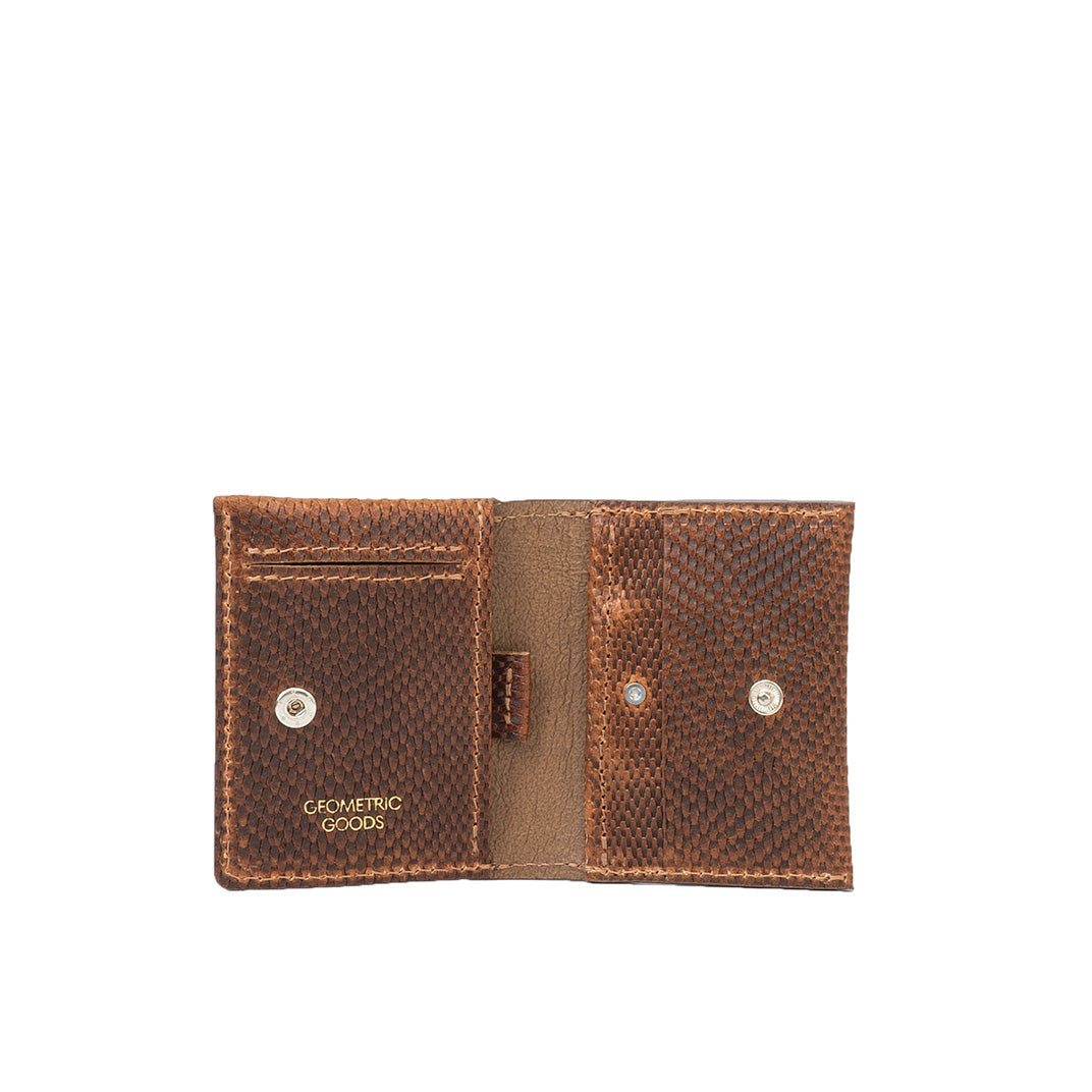 Leather Card Wallet for AirTag - Minimalist 5.0 (Snake Print)-0