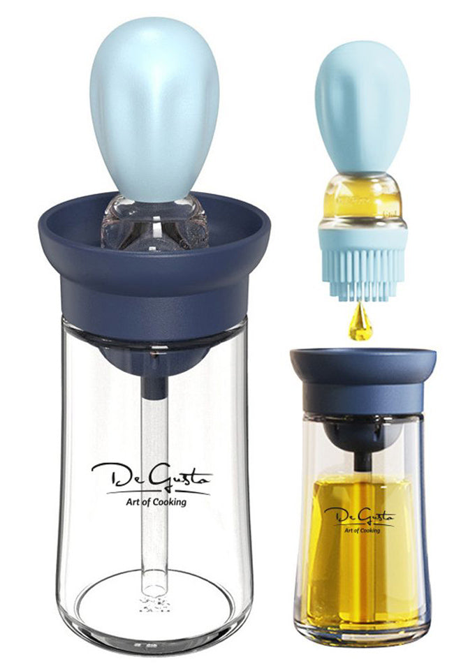 Dozownik oleju 2w1 z silikonowym pędzelkiem De Gusto — 180 ml