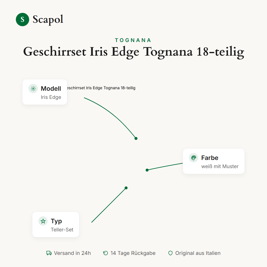 Serwis obiadowy Iris Edge Tognana 18 elementów