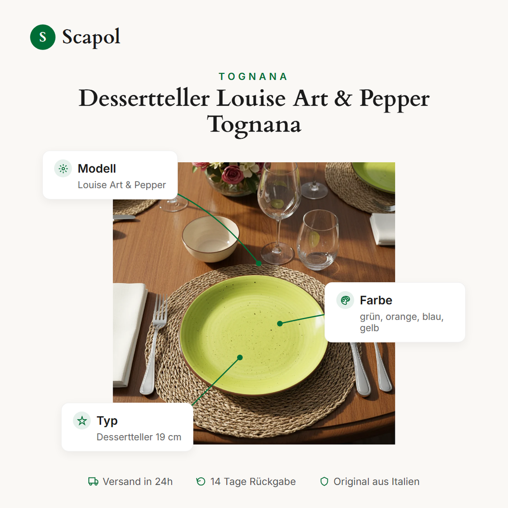 Talerz deserowy Louise Art & Pepper Tognana