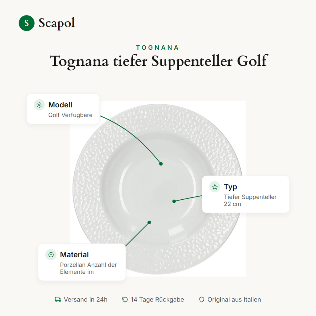 Talerz do zupy głęboki Golf Tognana