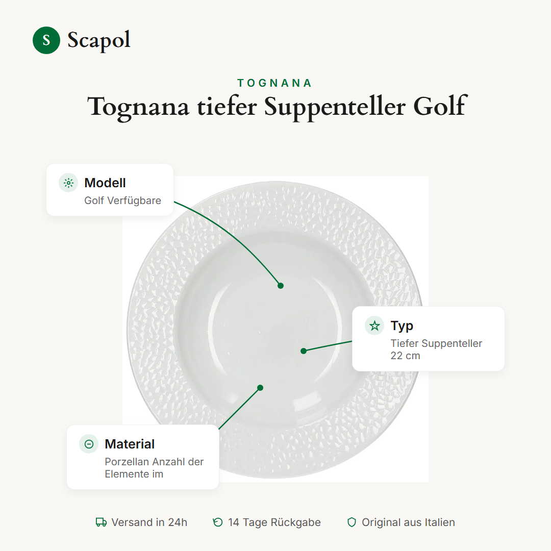 Talerz do zupy głęboki Golf Tognana