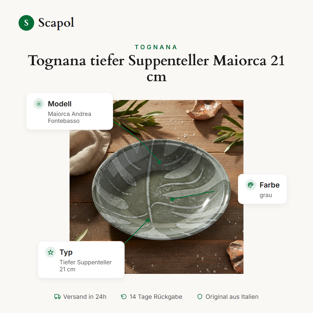 Talerz do zupy głęboki Maiorca Tognana 21 cm