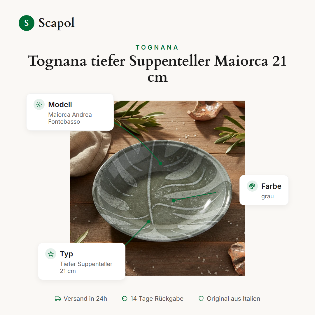 Talerz do zupy głęboki Maiorca Tognana 21 cm