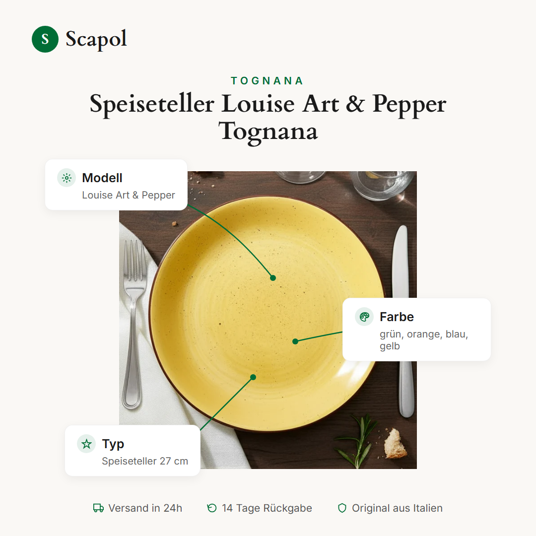 Talerz obiadowy Louise Art & Pepper Tognana