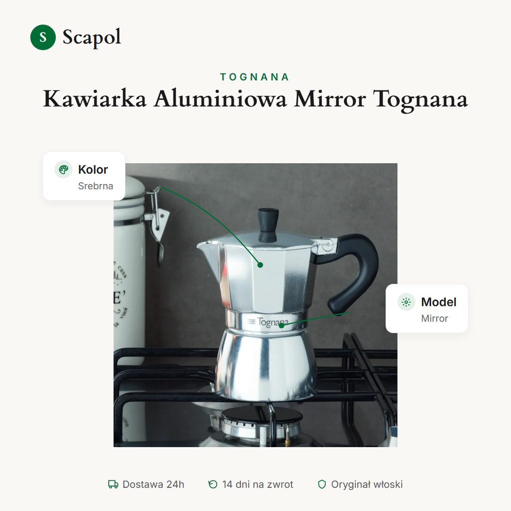 Kawiarka Aluminiowa Mirror Tognana
