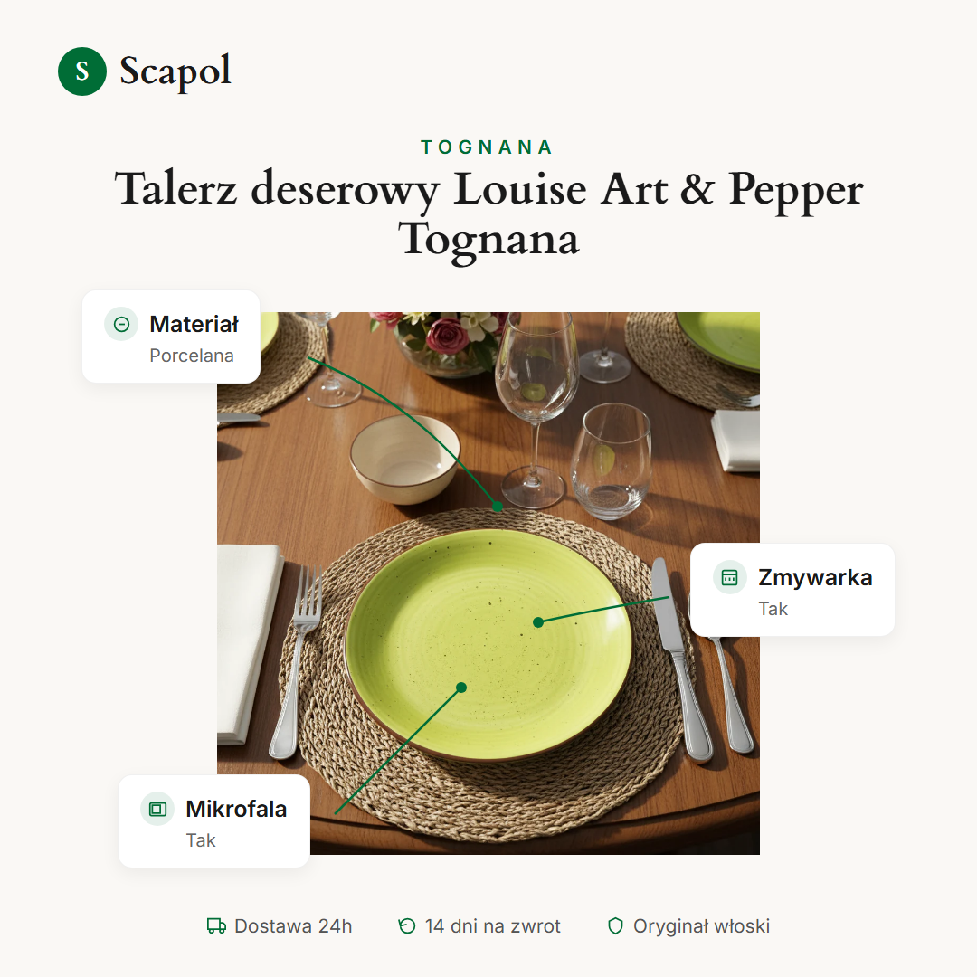 Talerz deserowy Louise Art & Pepper Tognana