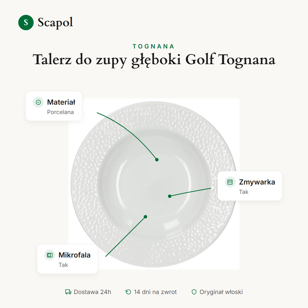 Talerz do zupy głęboki Golf Tognana