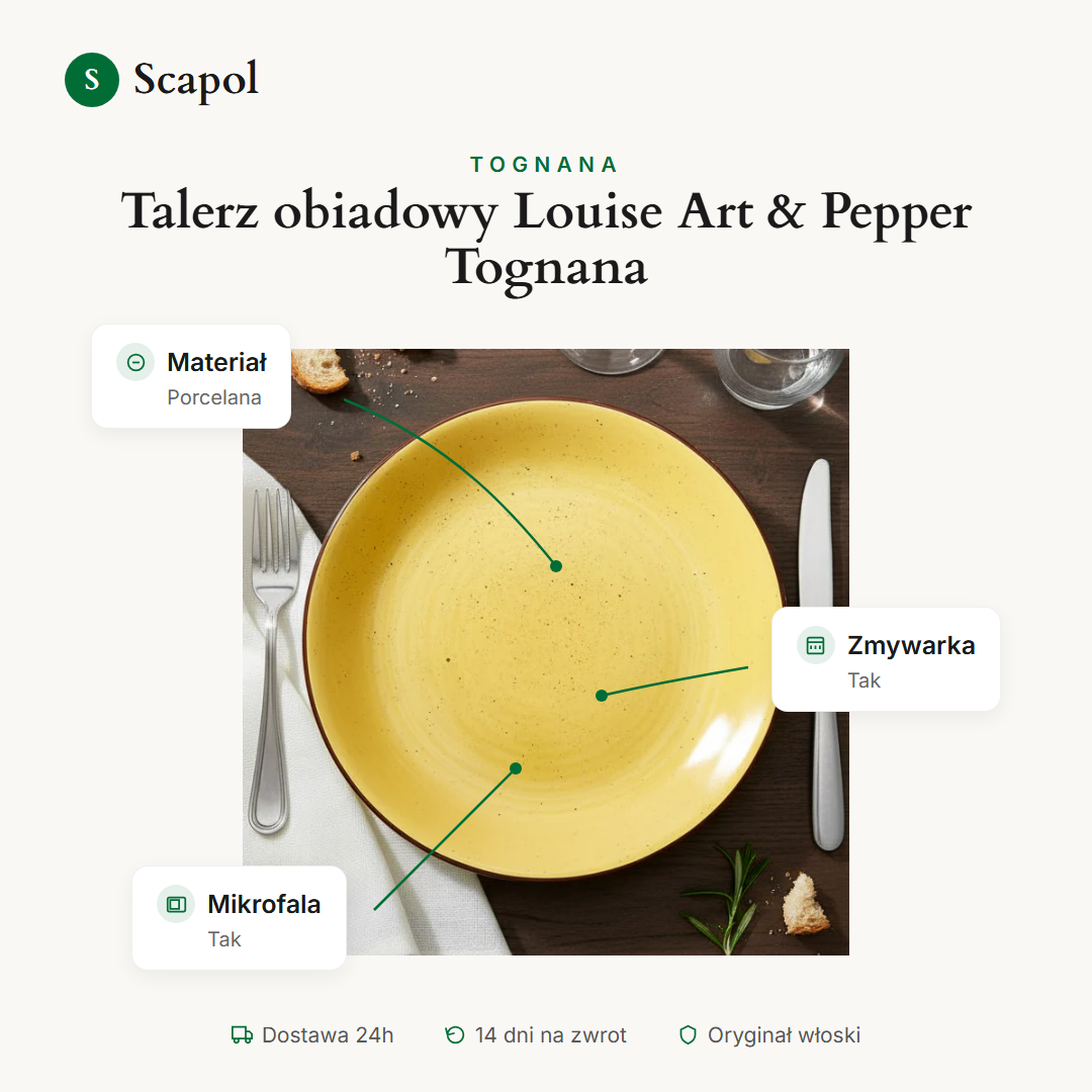 Talerz obiadowy Louise Art & Pepper Tognana